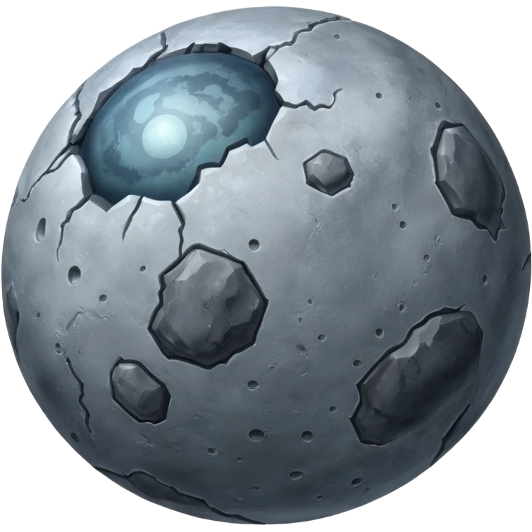 Mercury planet realistic rocky gray emoji