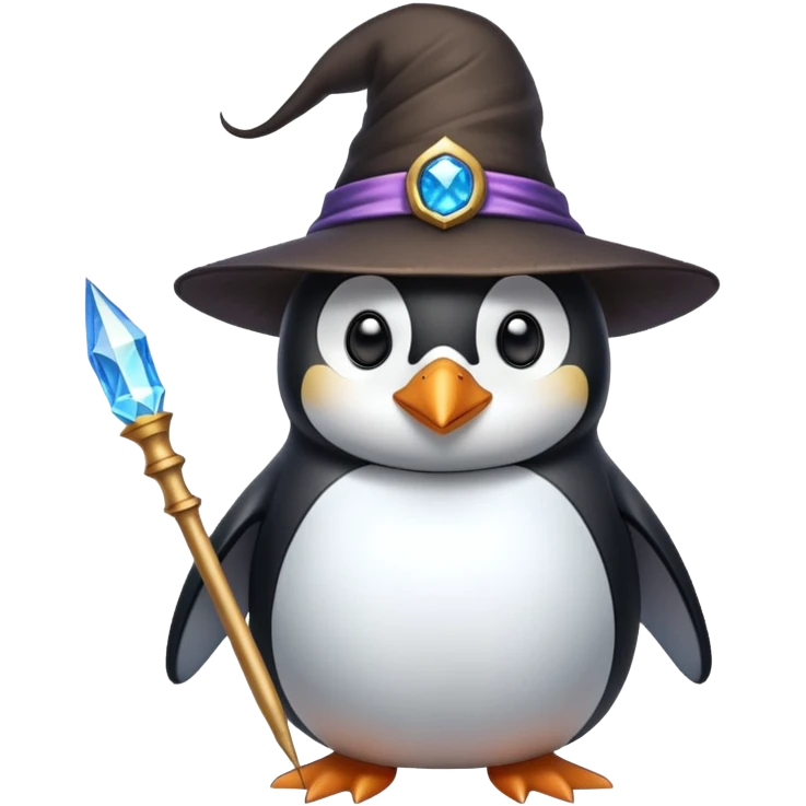 Penguin Wizard emoji