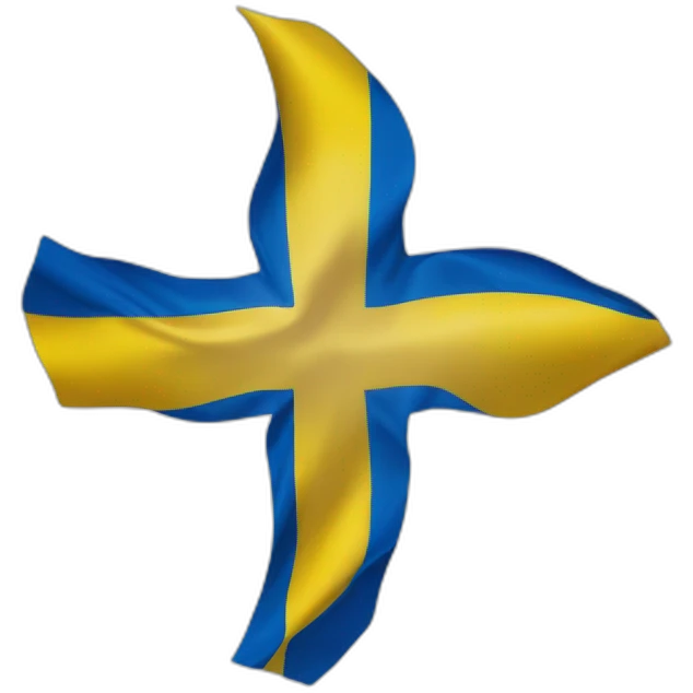 Bandera de Asturias, fondo azul con una cruz amarilla emoji