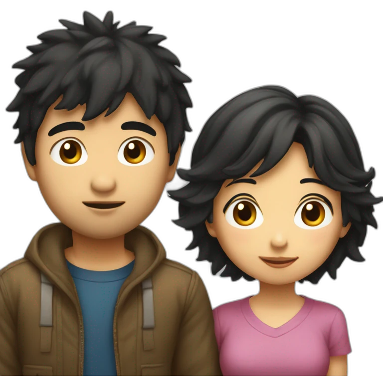 scruffy-boy-and-asian-gilr-kissing emoji