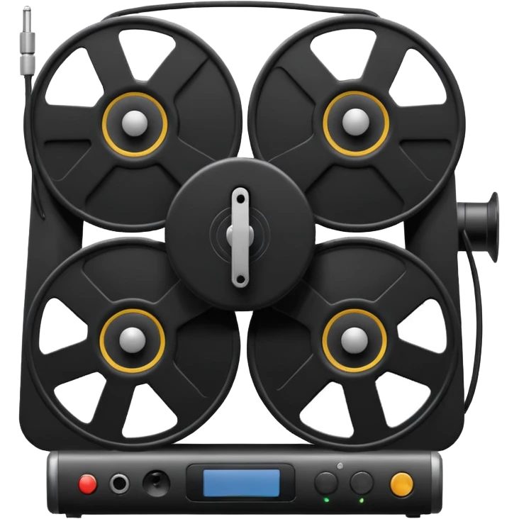 concert black Cable reels connected do a speaker emoji