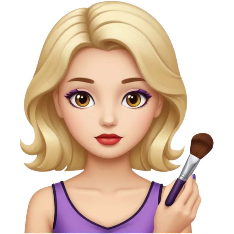 Красится девочка с шикарной укладкой emoji