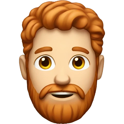 Red-haired bearded man emoji