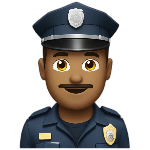 cop using computer emoji