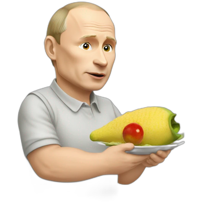 putin qui mange un concombre emoji