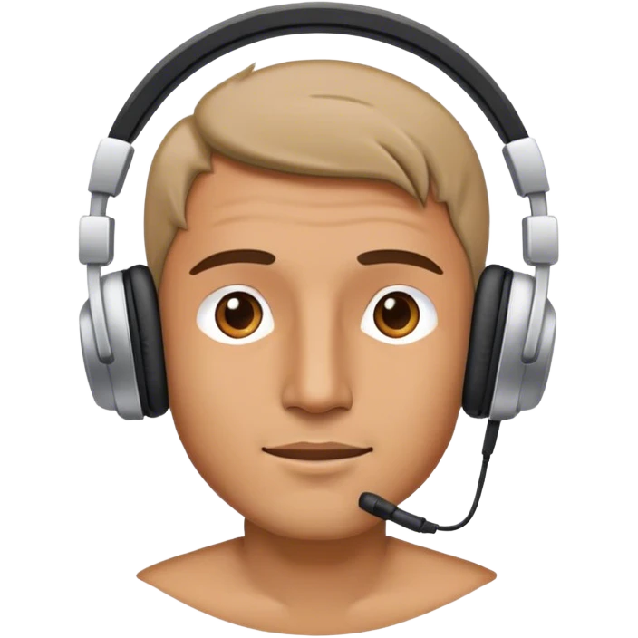 Guy listening music emoji