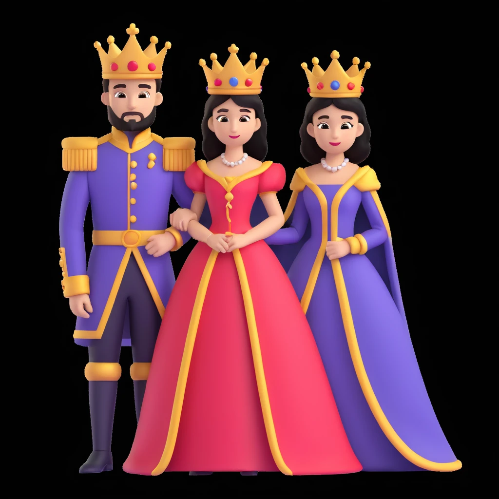 young king and queen posing emoji