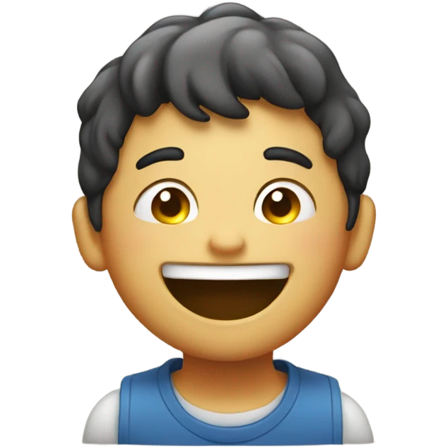 Boy farting and laughing emoji