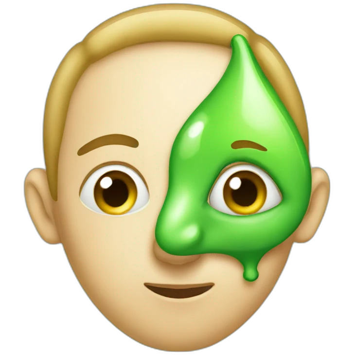green nose drop emoji