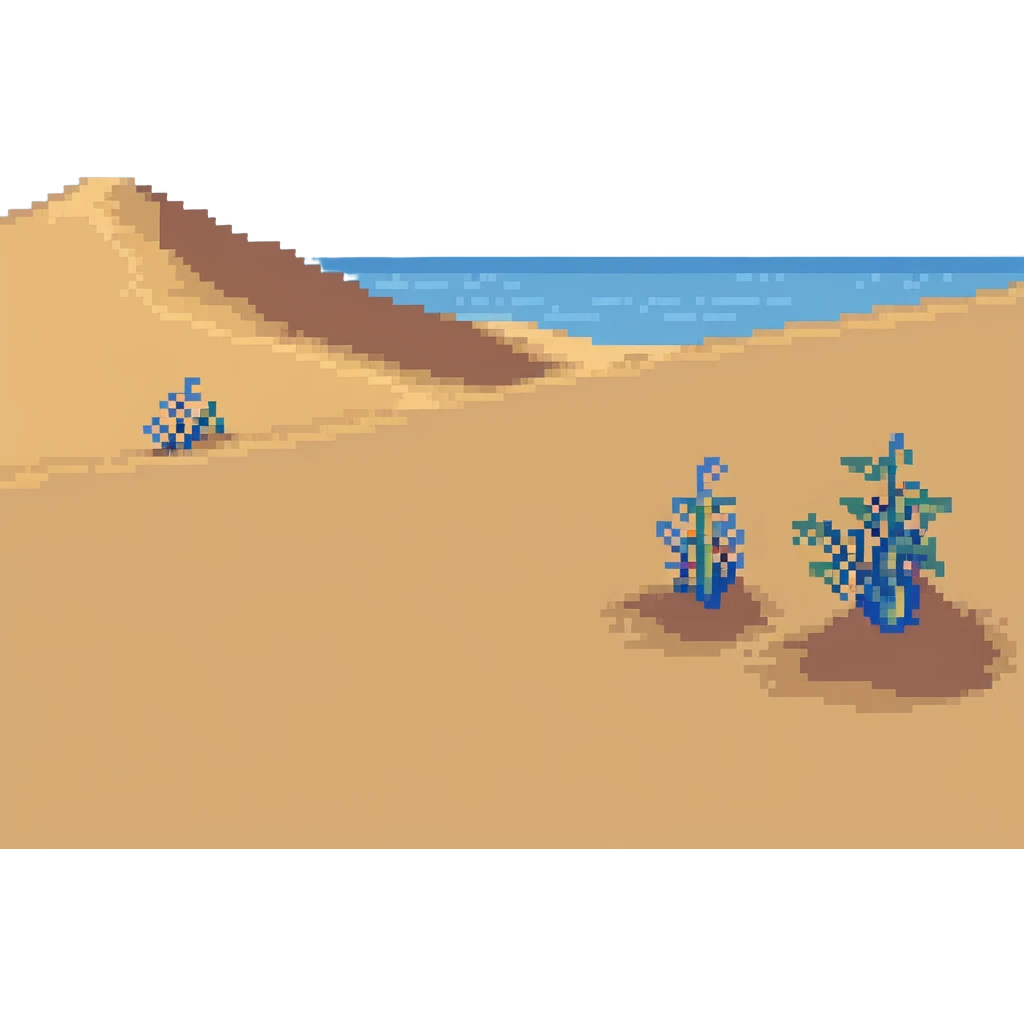 bright golden sand dunes with blue sky emoji