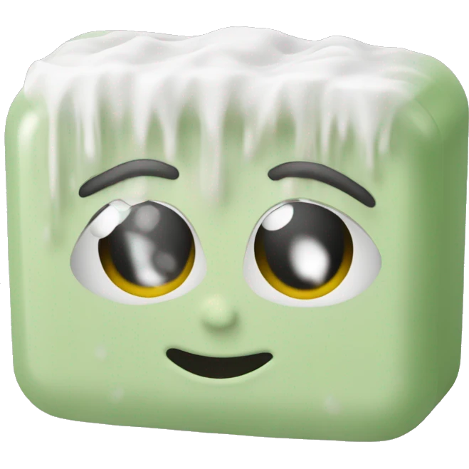 Anthropomorphic bar soap LONG EYELASHES  emoji