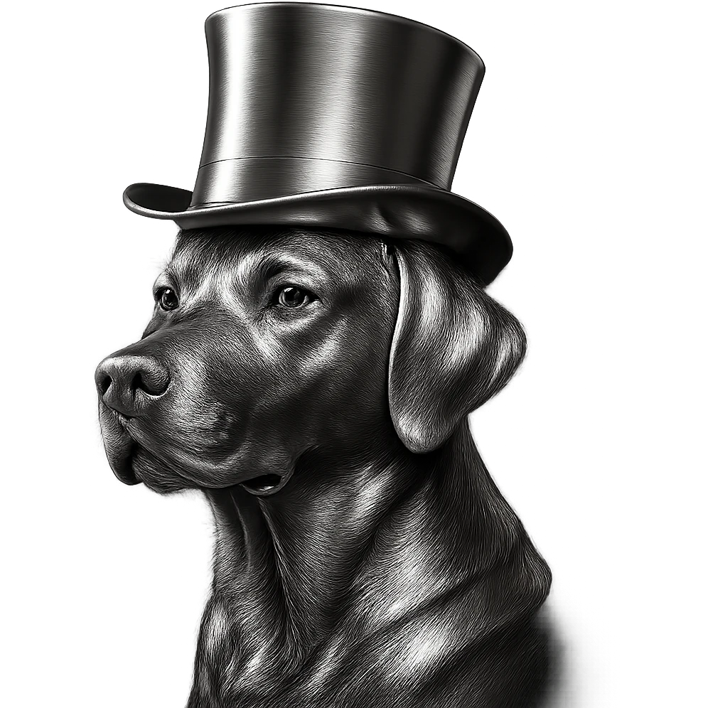 dog in a top hat emoji