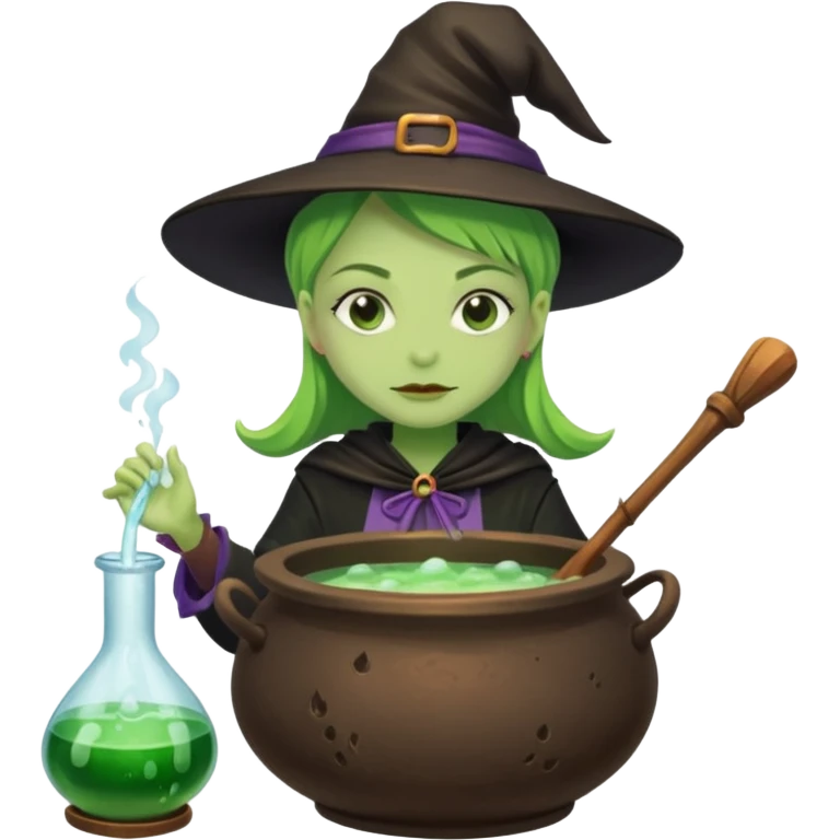 green witch cooking potion emoji