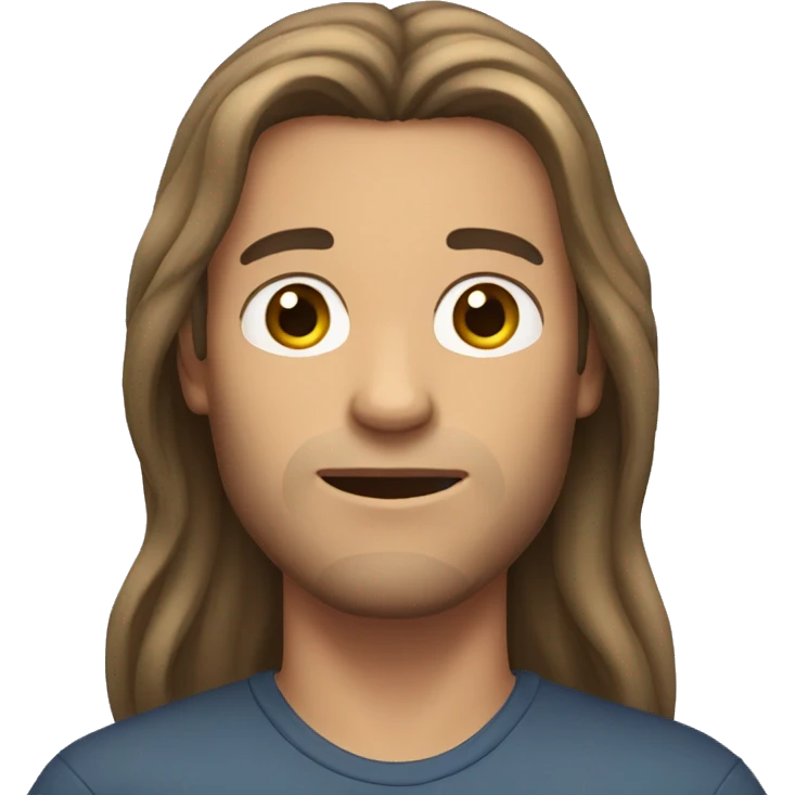 men with long hair, normal skin emoji