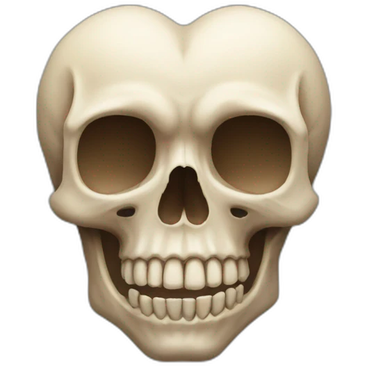 Heart shaped skull  emoji