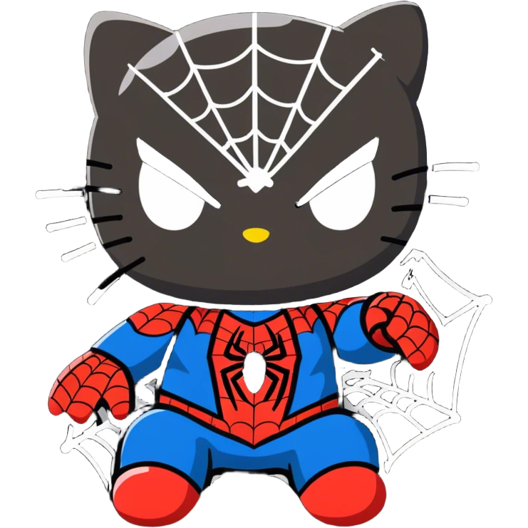 Hello Kitty mit spiderman  emoji