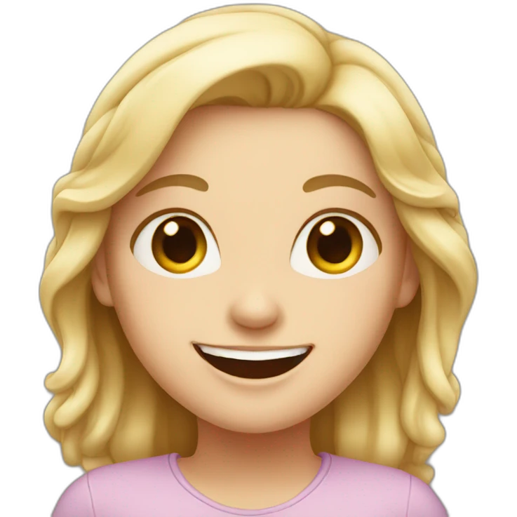 happy white girl emoji