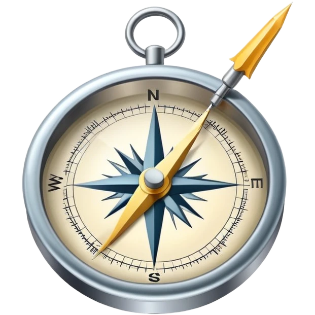 Compass with needle emoji