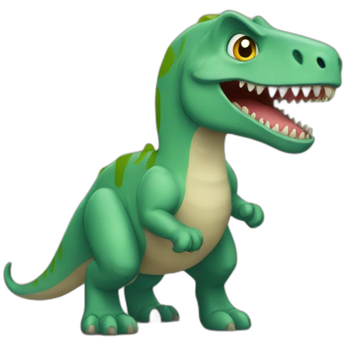 Un chat et un dinosaure emoji