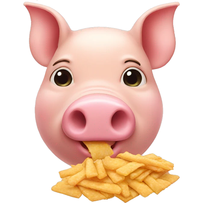 pig snack many eating emoji