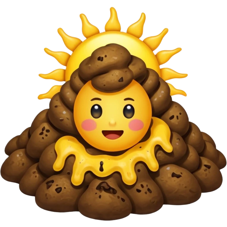 Un soleil dans du caca  emoji