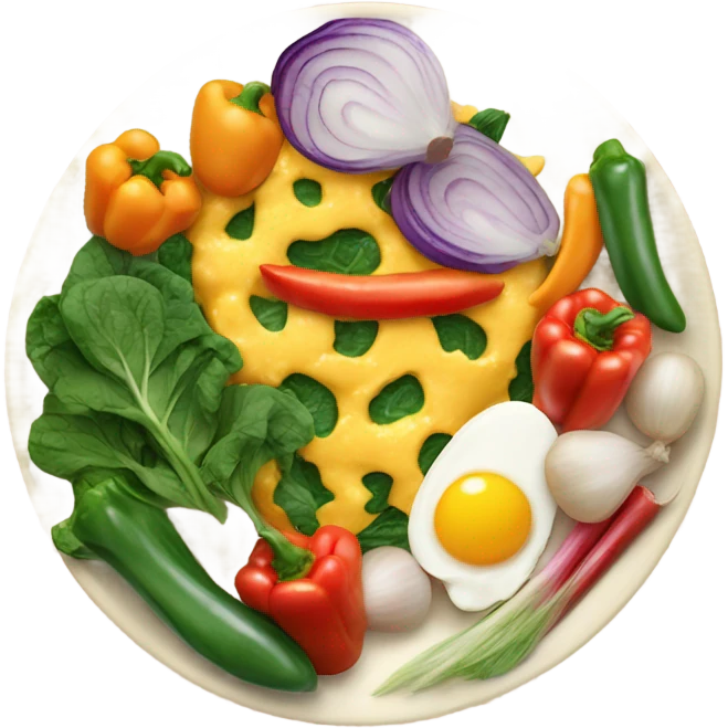  scrambled eggs with vegies emoji