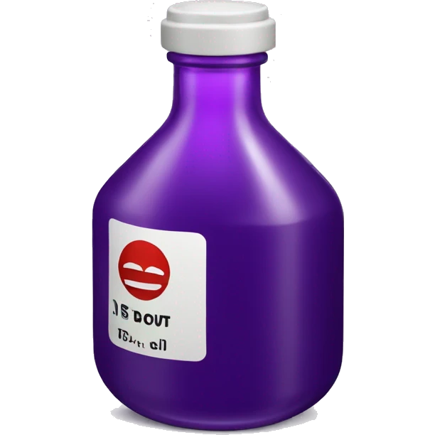 cough syrup bottle purple inside emoji