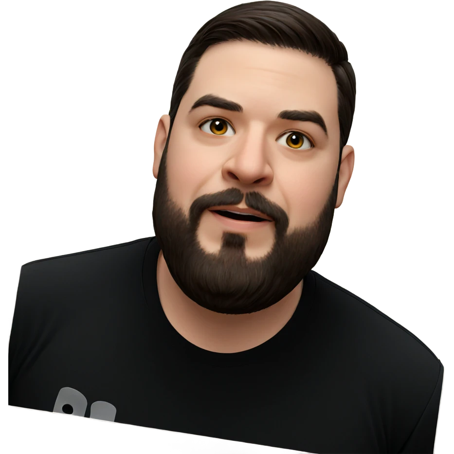 male portrait in black shirt emoji