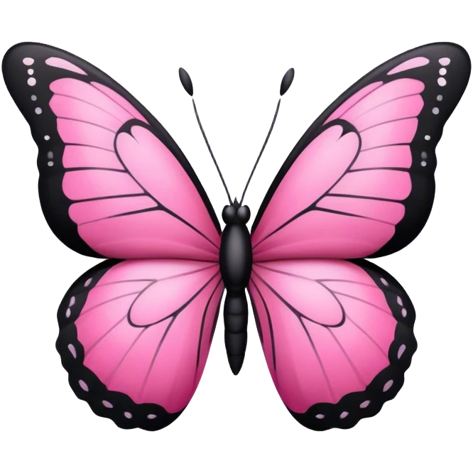 Pink and black butterfly  emoji