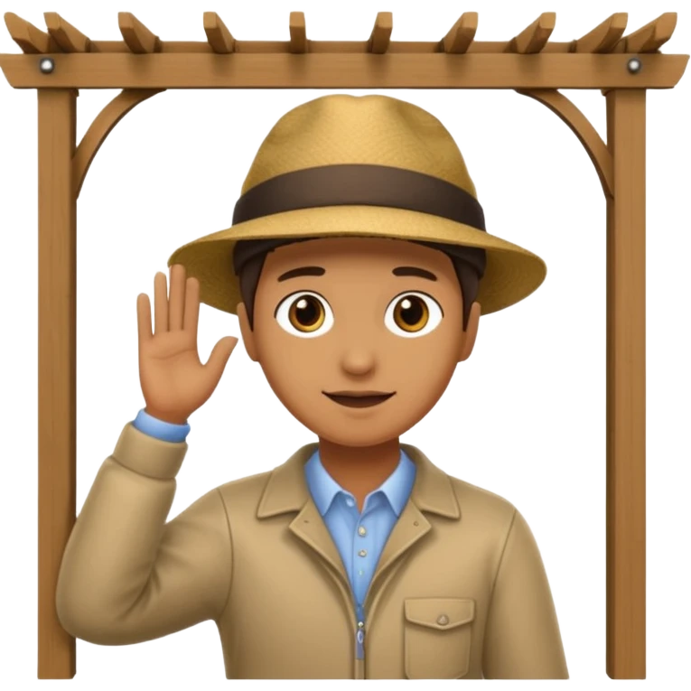 persona poniendo pérgola emoji