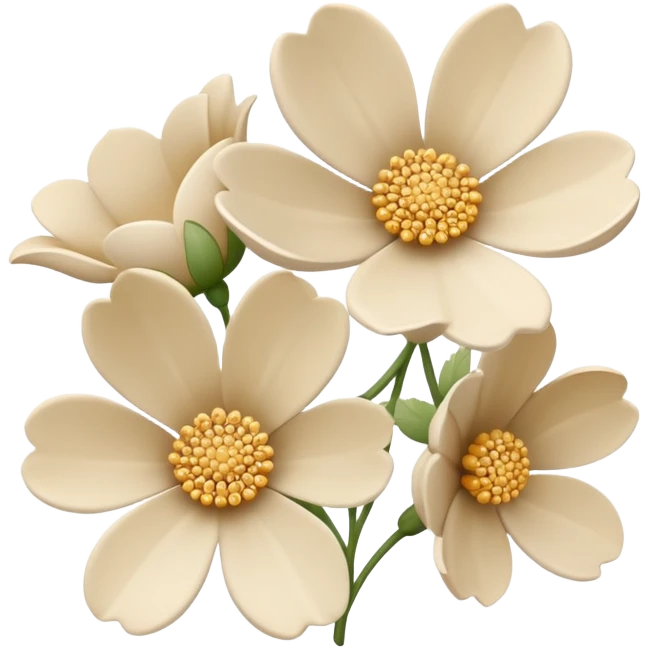 Beige realistic flowers  emoji