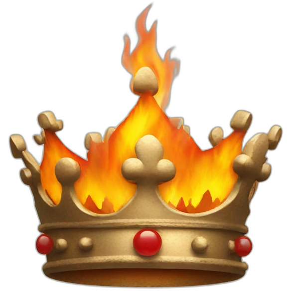 crown on fire emoji