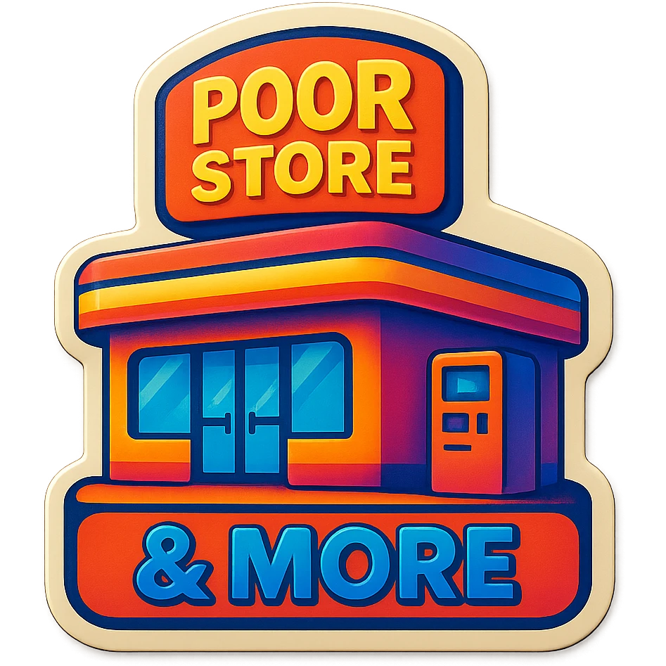 Convince store named Poor Store & More emoji