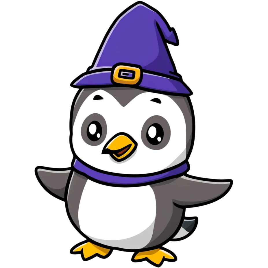 penguin wizard emoji