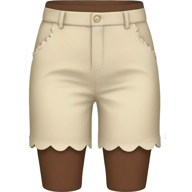 Beige scalloped shorts emoji