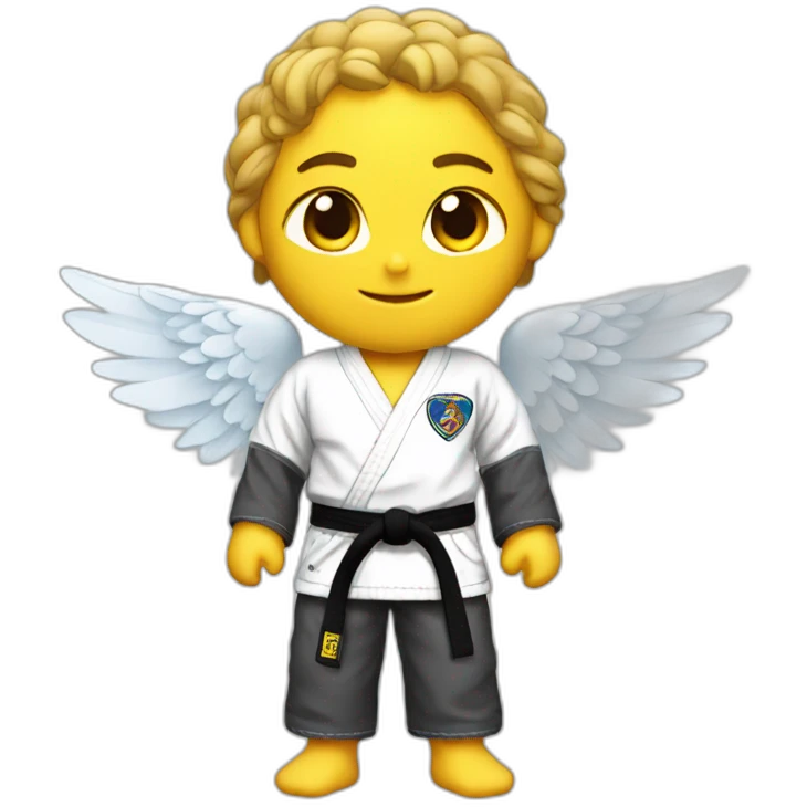 Angel wearing BJJ gi emoji