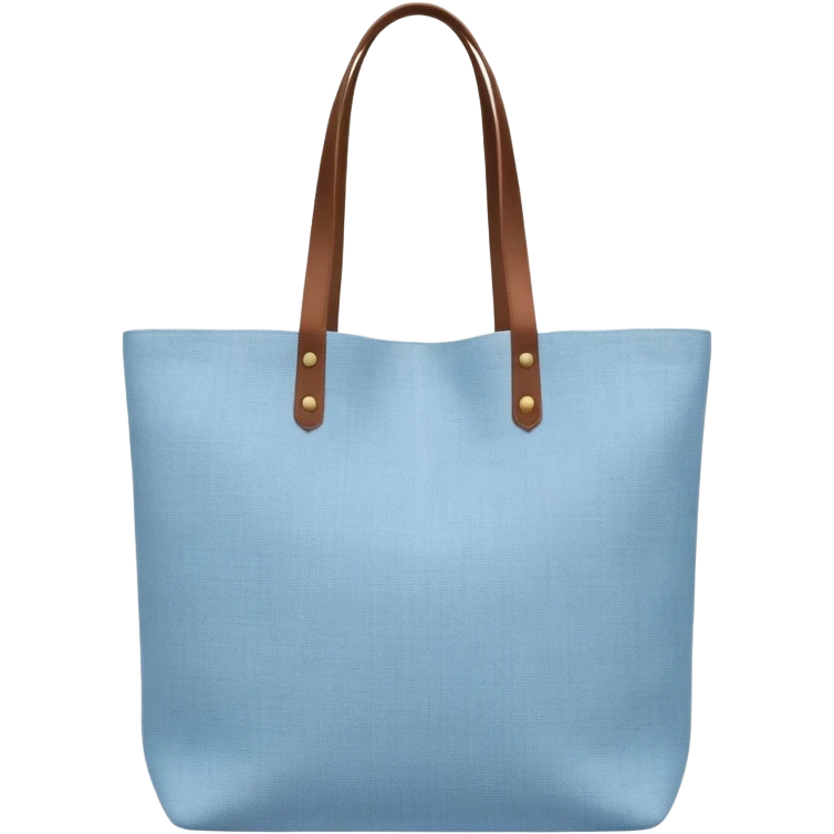 Light Blue linen tote bag emoji