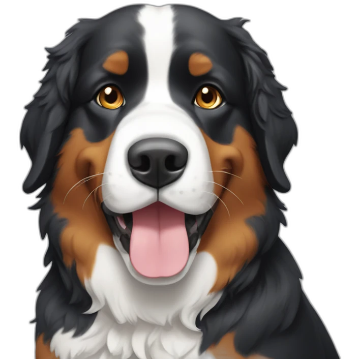 Bernese dog and grey cat emoji