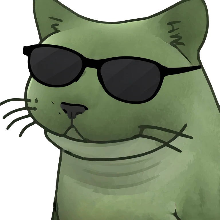 Cat with sunglasses emoji
