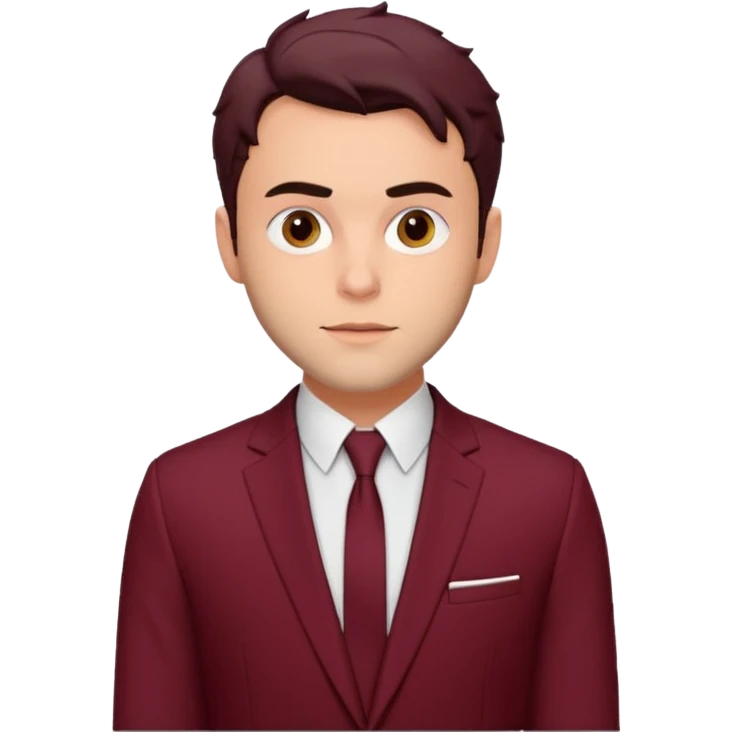 Jack Falahee with maroon suit emoji