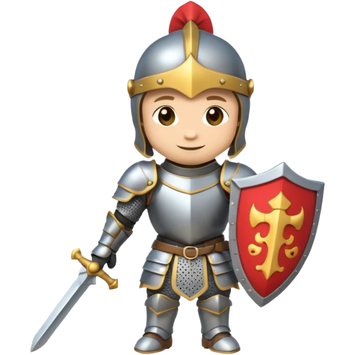 knight, no sword, chibi full body emoji