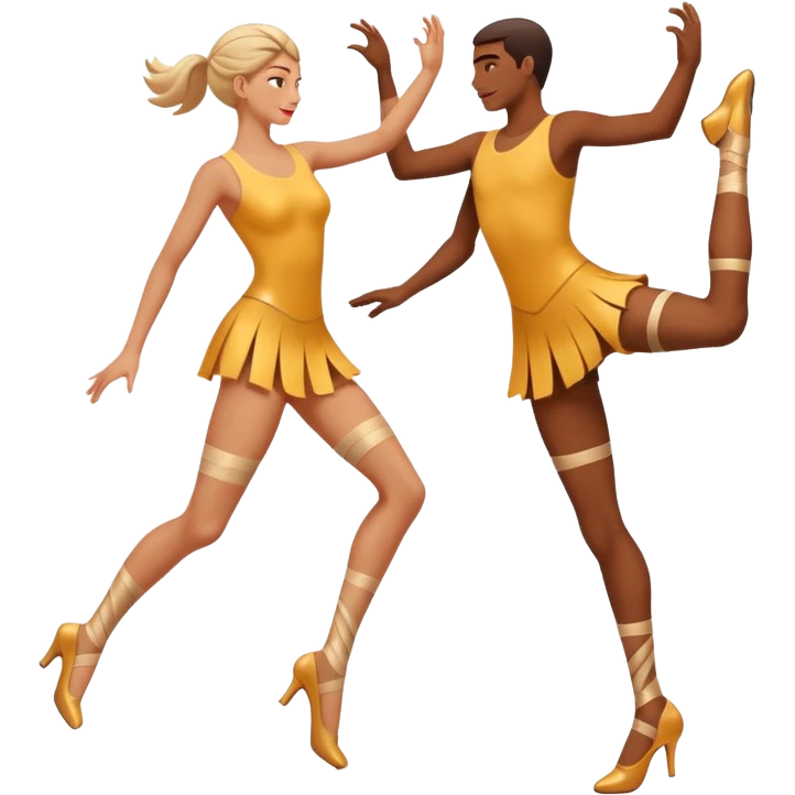 two dancing legs with motion lines emoji