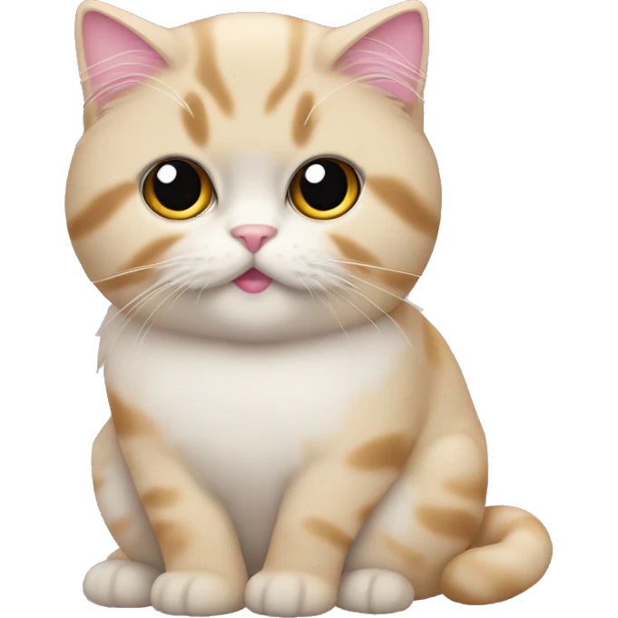 Gata persa con collarsito rosa  emoji