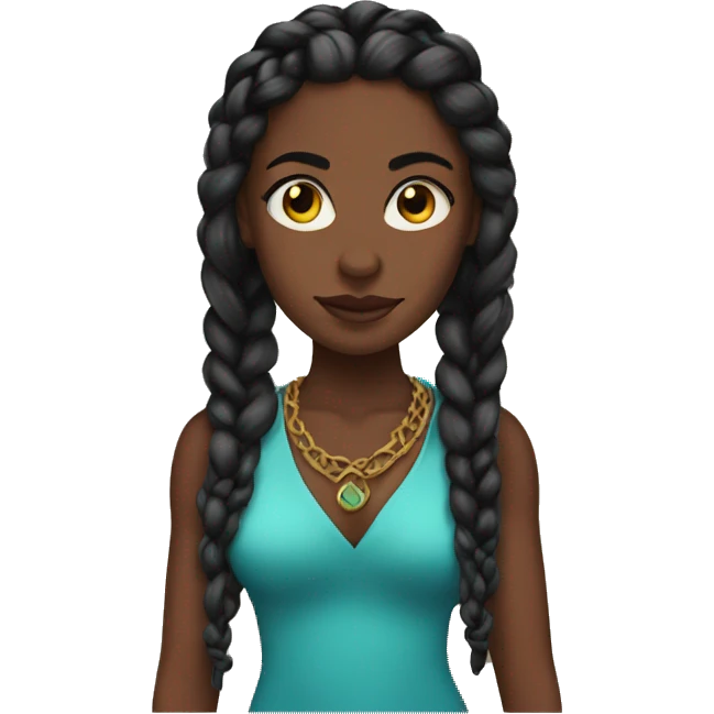 Black goddess with braids emoji