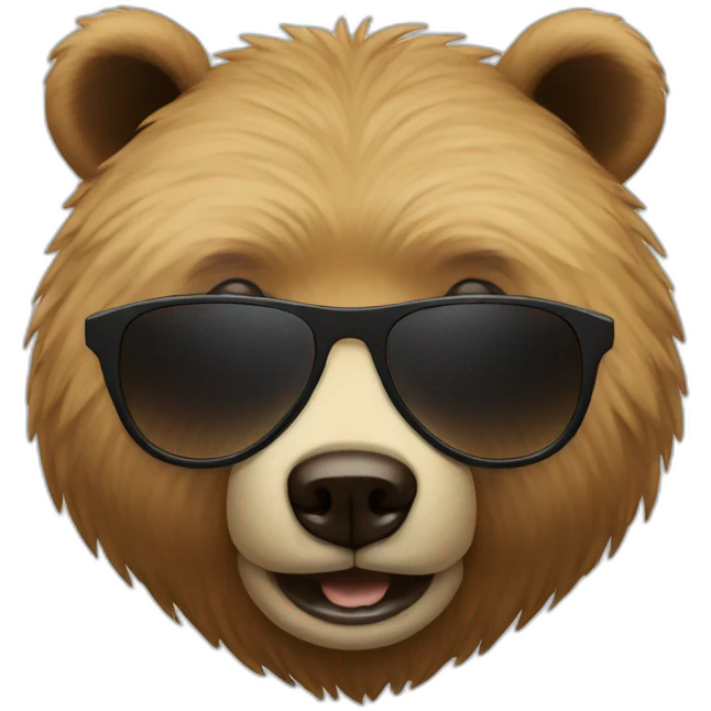 two bears in sunglasses emoji