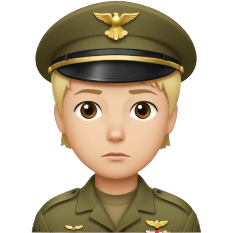 a soldier with blonde hair short hair emoji