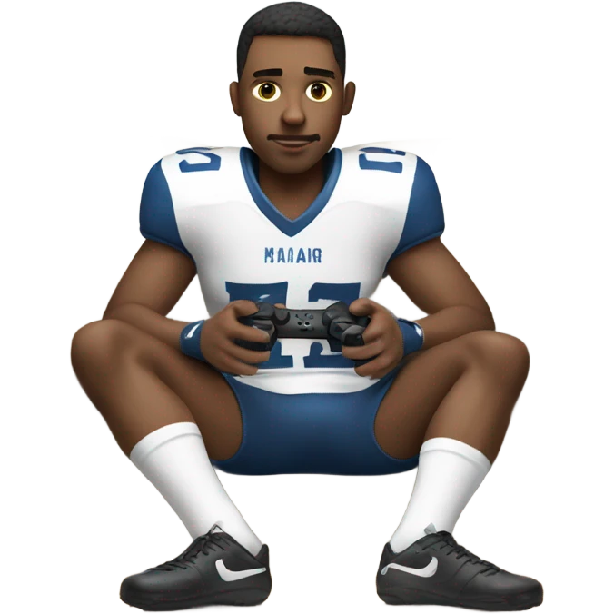Football player playing video games  emoji