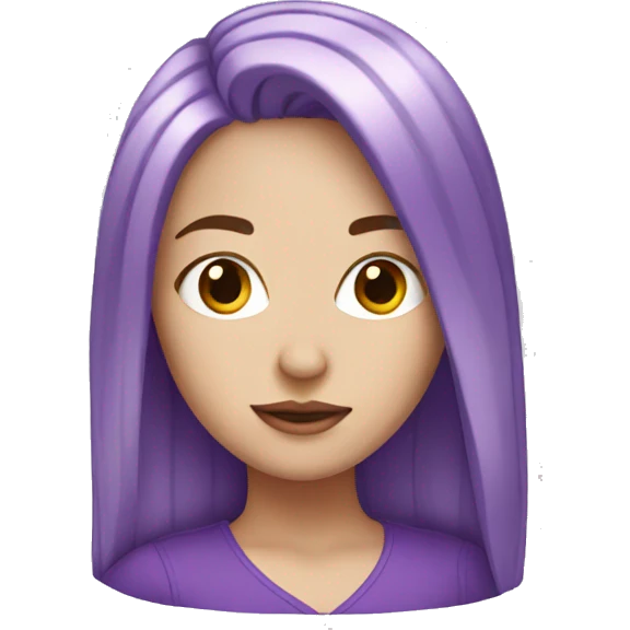 White girl with purple hair emoji