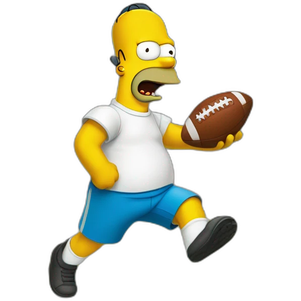homer simpson playing football emoji