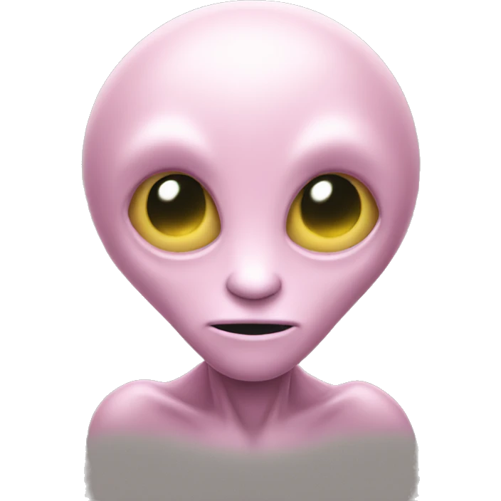 light pink alien emoji